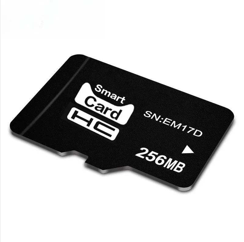 256MB memory card with integrated mini speaker measuring 11x15x1mm