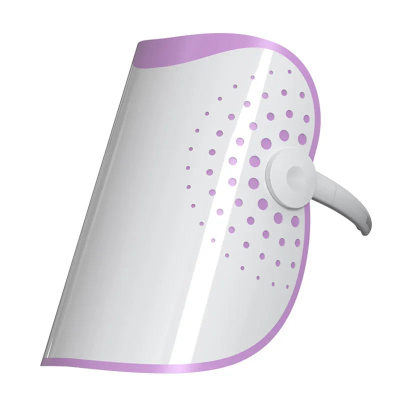 White and purple photon IPL beauty mask device for at-home skincare treatment