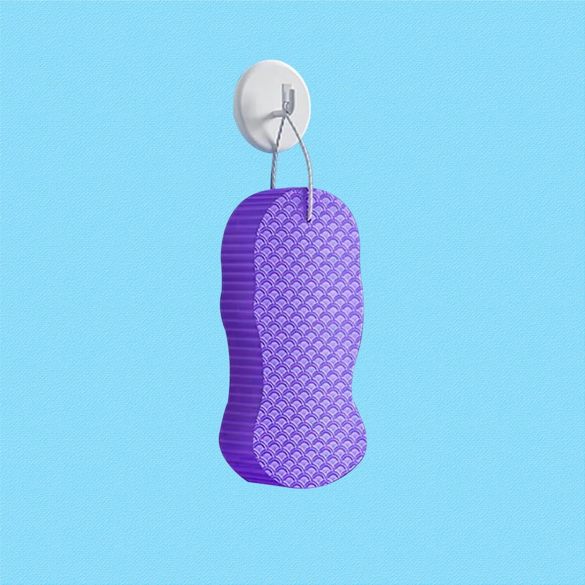 3D fish scale pattern bath sponge ball in super-soft sponge material for gentle body exfoliation