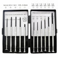 TH-6177 11-piece clock screwdriver set with cross and one-line heads on non-slip handles