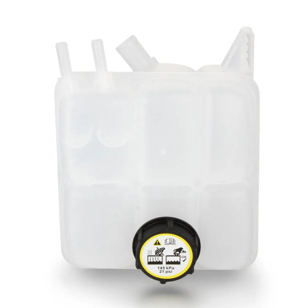 White plastic car radiator coolant expansion tank with cap for Ford Focus MK2