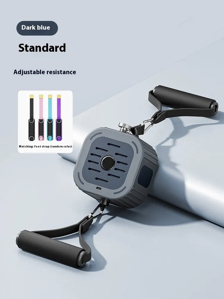 Adjustable power pump chest expander for home strength training in navy blue