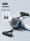 Adjustable power pump chest expander for home strength training in navy blue