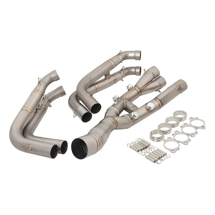 Titanium alloy front exhaust pipe for BMW S1000RR S1000R 19-22 with burning blue finish