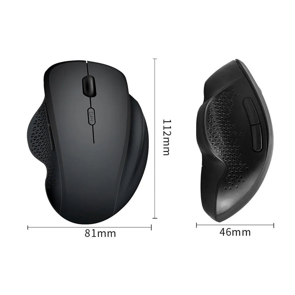 Grey wireless charging mouse for laptops with USB cable on white background