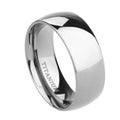 Silver pure titanium unisex ring with grinding finish available in 2mm 4mm 6mm 8mm widths