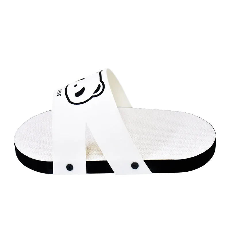 White corrugated paper cat scratch board with slipper style design
