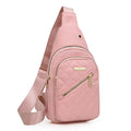 Oxford cloth sports crossbody chest bag with plaid pattern in multiple colour options