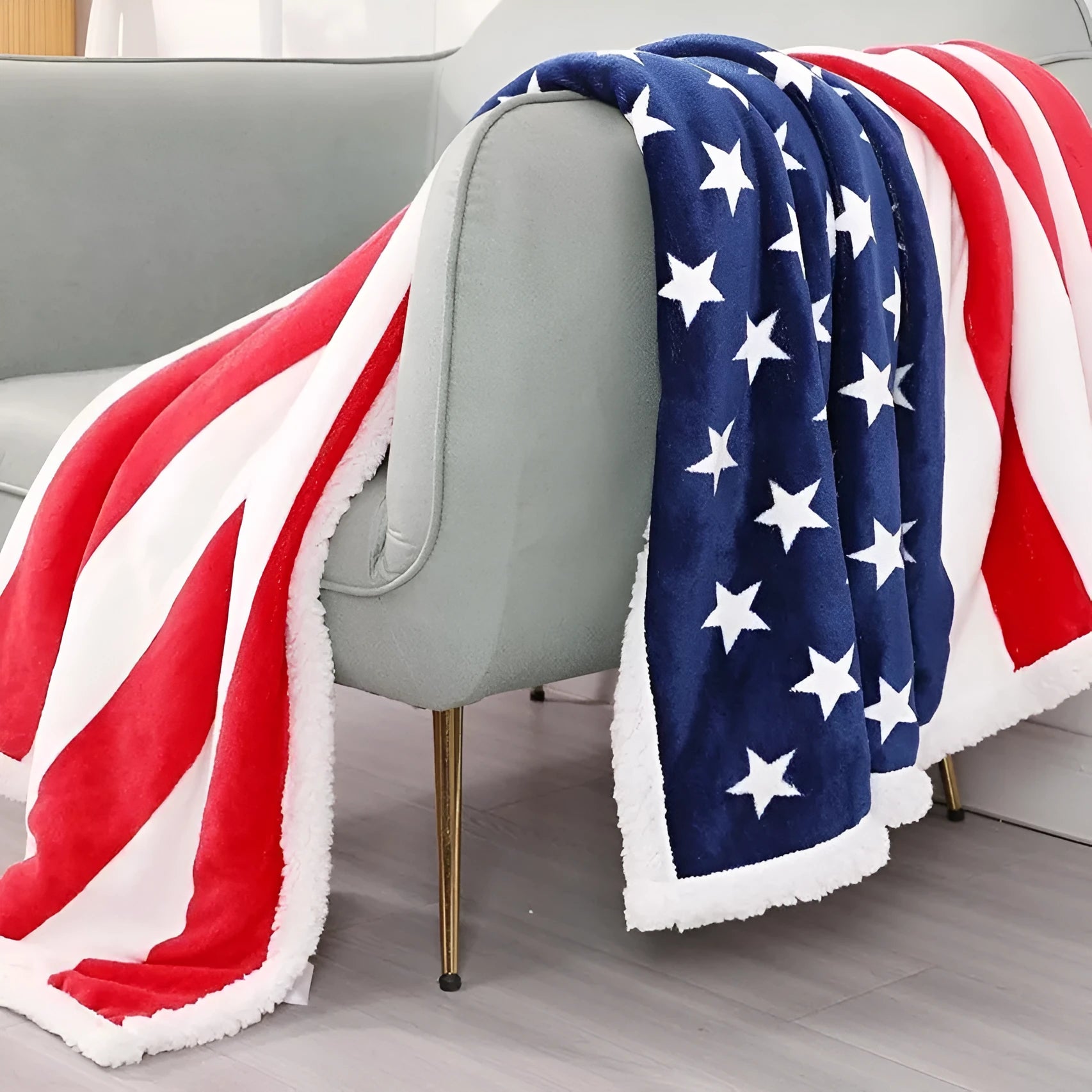 British-style striped lambswool blanket in three size options for autumn and winter warmth