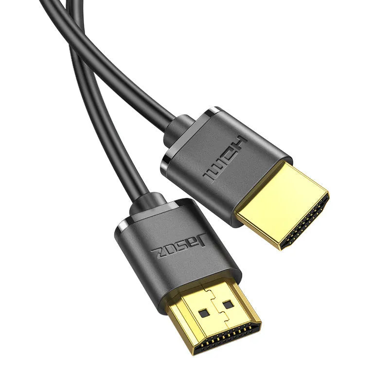 HDMI cable with gold-plated connectors and hairline rule finish in various length options