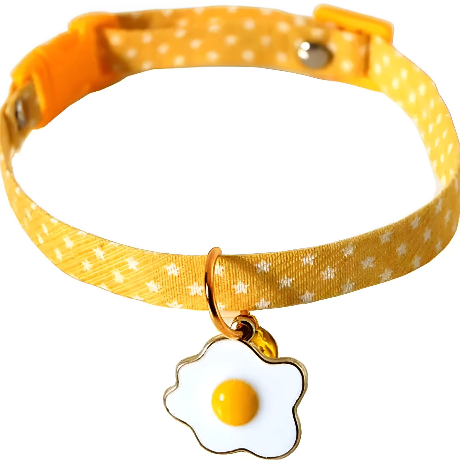 Adjustable cat collar with metal bell pendant and bow tie for small dogs