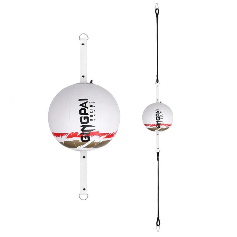 PU hanging boxing speed ball for reaction training in black, green, and white colour options