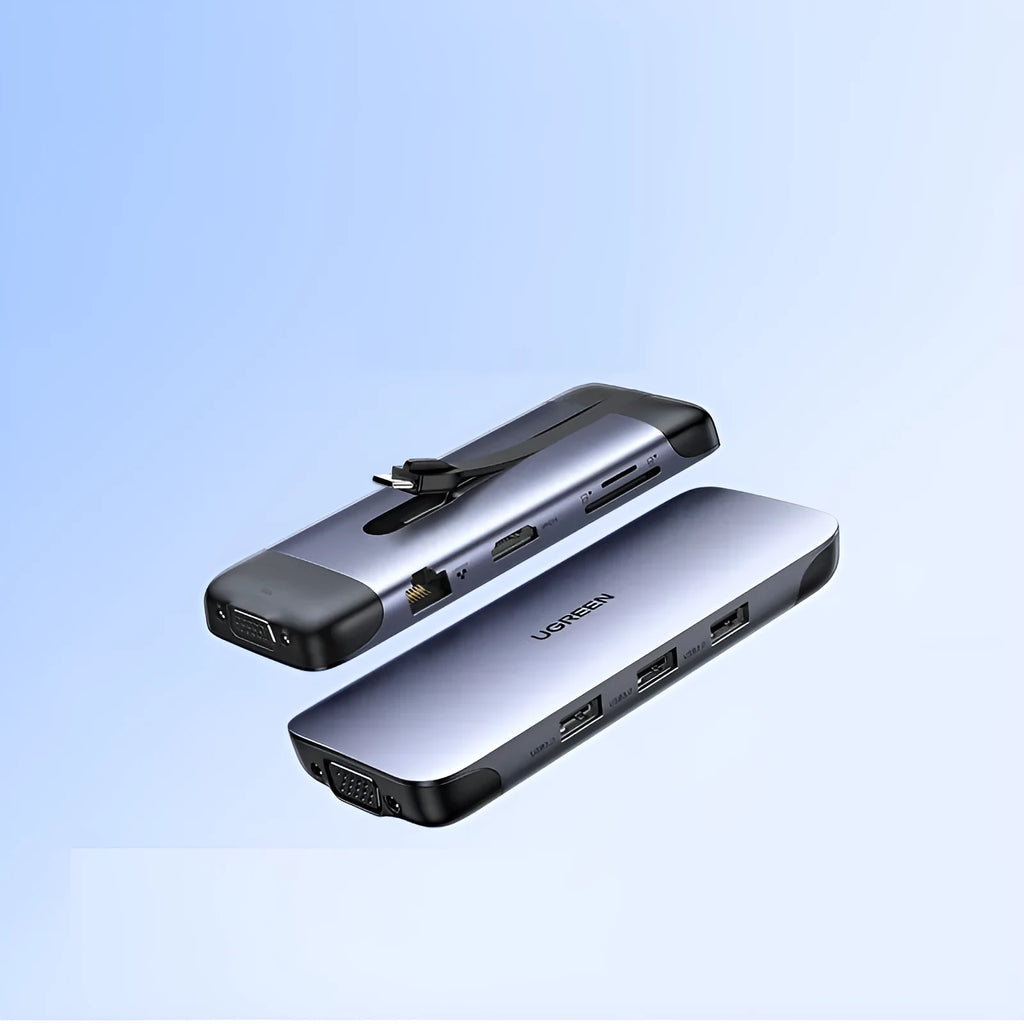 USB C expansion dock adapter with HDMI, USB 3.0 ports and optional Ethernet connectivity