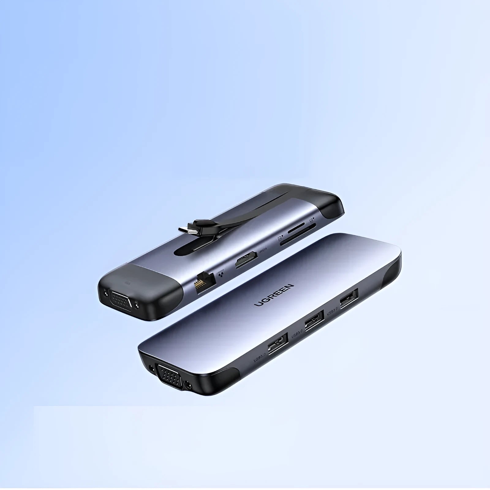 USB C expansion dock adapter with HDMI, USB 3.0 ports and optional Ethernet connectivity