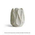 Irregular ceramic art vase with resin flower holder in high and low style options