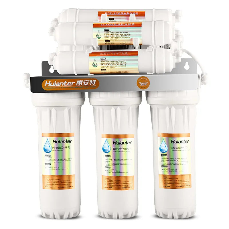 White plastic water purifier filter for direct drinking from tap water