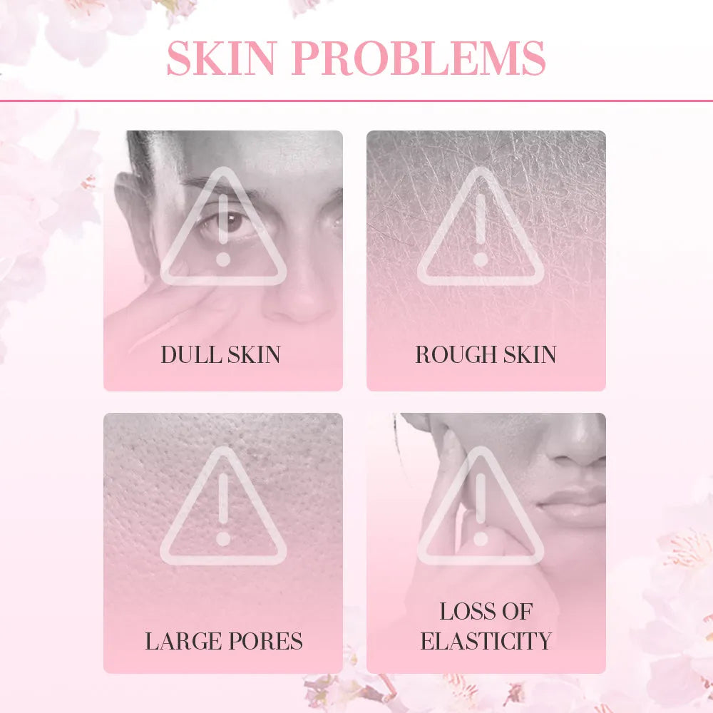 5-piece facial skin care set including whitening moisturising cleanser toner lotion eye cream and serum products