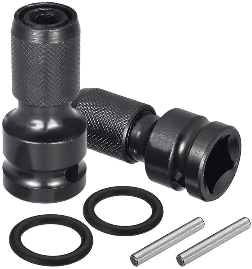 Telescopic scaling bit holder with hexagonal handle for electric wrench drives