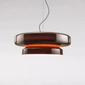 Modern glass chandelier lighting fixture with colour options for bedroom use