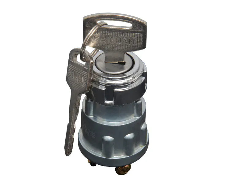 Pure copper foot ignition lock with key for trucks and agricultural vehicles