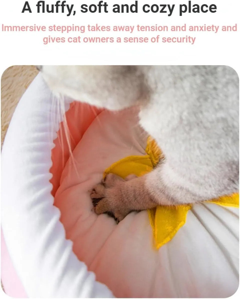 Magic honey pot shaped cat sofa bed with removable cushion in pink or yellow for small pets