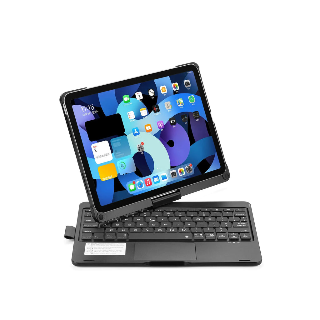 360 rotating Bluetooth keyboard with touch backlight for iPad Pro and iPad Air tablets