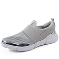 Women's low-top mesh sneakers in blue, black, and grey colours with PU midsole