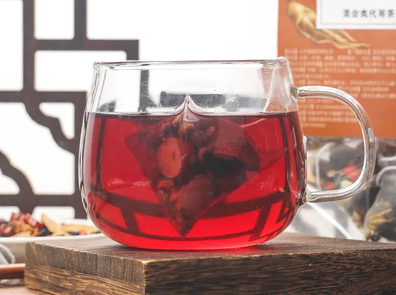 Box of Ginseng Black Wolfberry Tea for Men showing 40 individual tea bags.