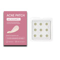 Box containing 9 acne patches for desalting pimples and closed comedones