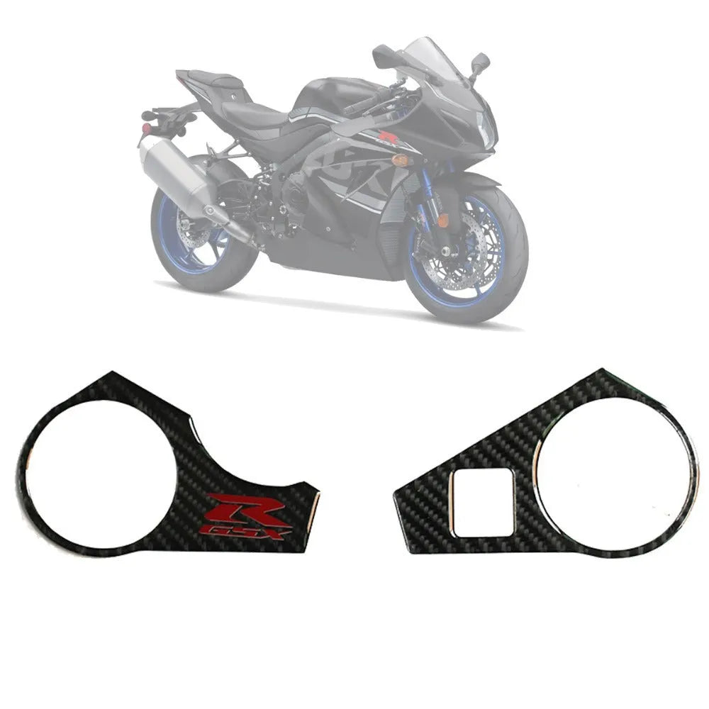 Black carbon fibre pattern motorcycle sticker for SUZUKI GSXR1000 L1 2009-2016 upper connective plate
