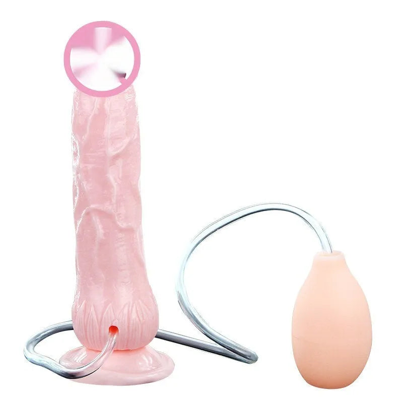 Realistic flesh-colour suction cup dildo with TPR shaft and ABS base, shown with suction cup.