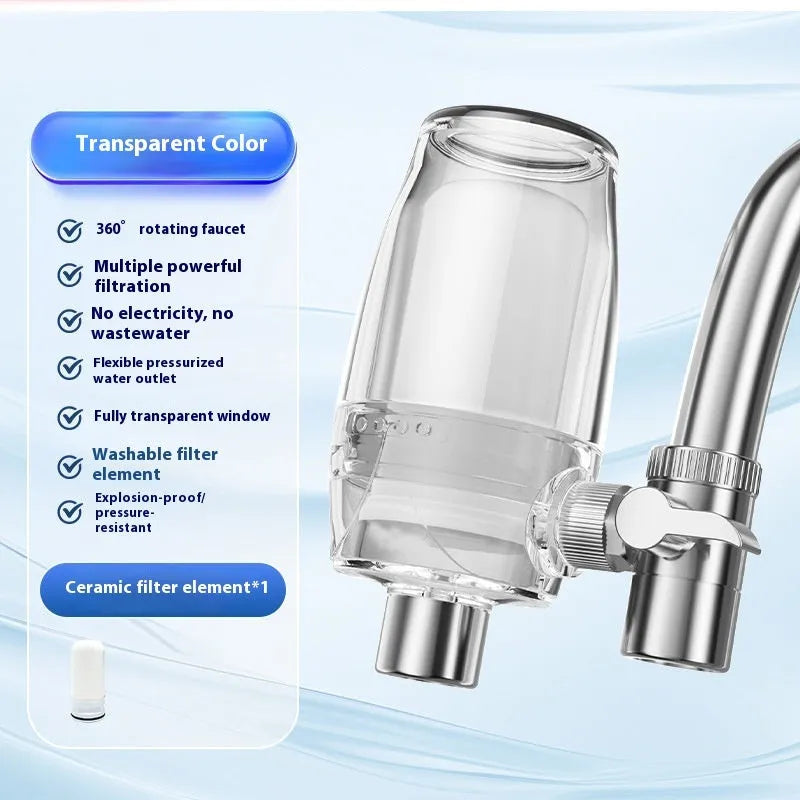 Direct drink faucet water filter with ceramic element for tap water
