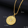 Gold geometric women's necklace with sparkling zircon stones on a model.