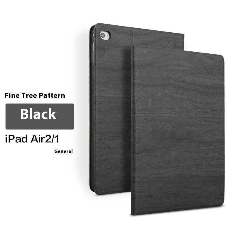 Sapphire blue imitation leather iPad cover with a built-in universal sleep/wake bracket.