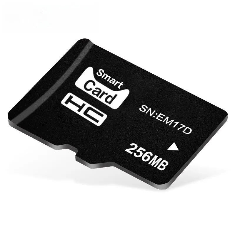 256MB memory card with integrated mini speaker measuring 11x15x1mm