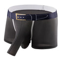 Men's Ice Silk boxer shorts in solid colours showing mid waist design