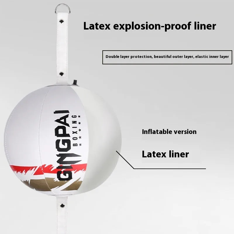 PU hanging boxing speed ball for reaction training in black, green, and white colour options