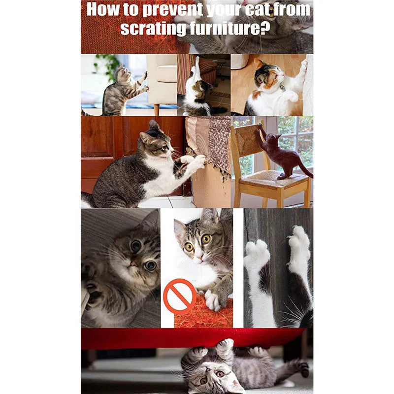 Pet cat scratch deterrent tape made from sisal material measuring 110x29cm, pack of 80 strips