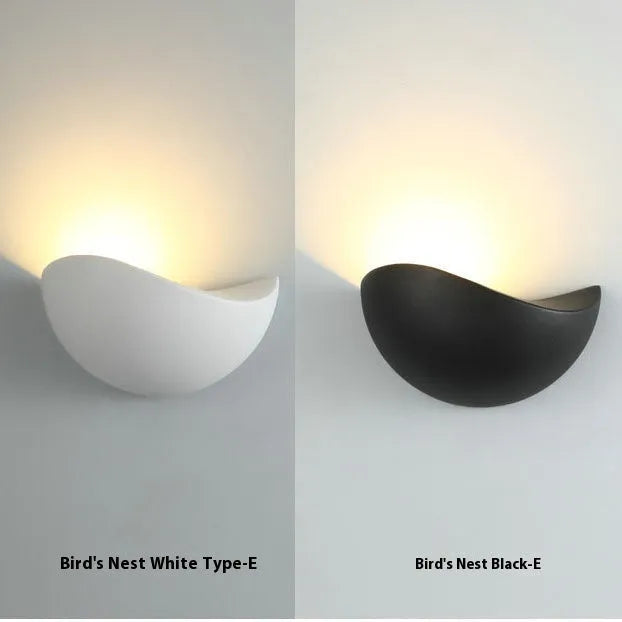Black Bird's Nest design courtyard LED lamp with aluminium alloy shell, shown as a waterproof outdoor light.