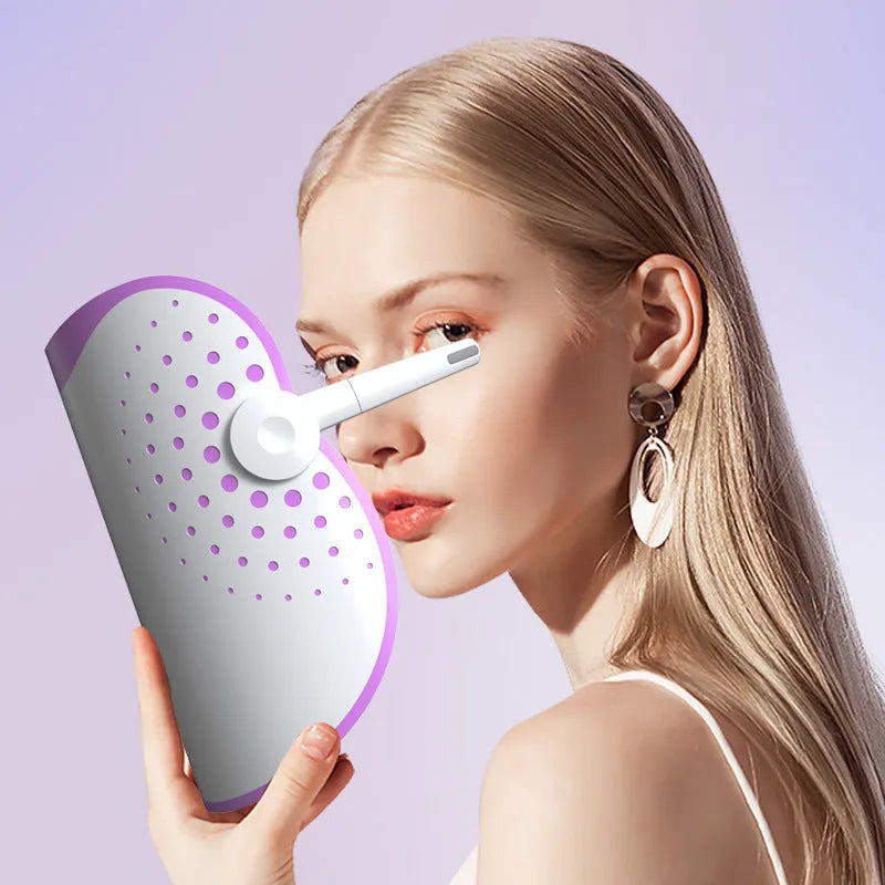 White and purple photon IPL beauty mask device for at-home skincare treatment