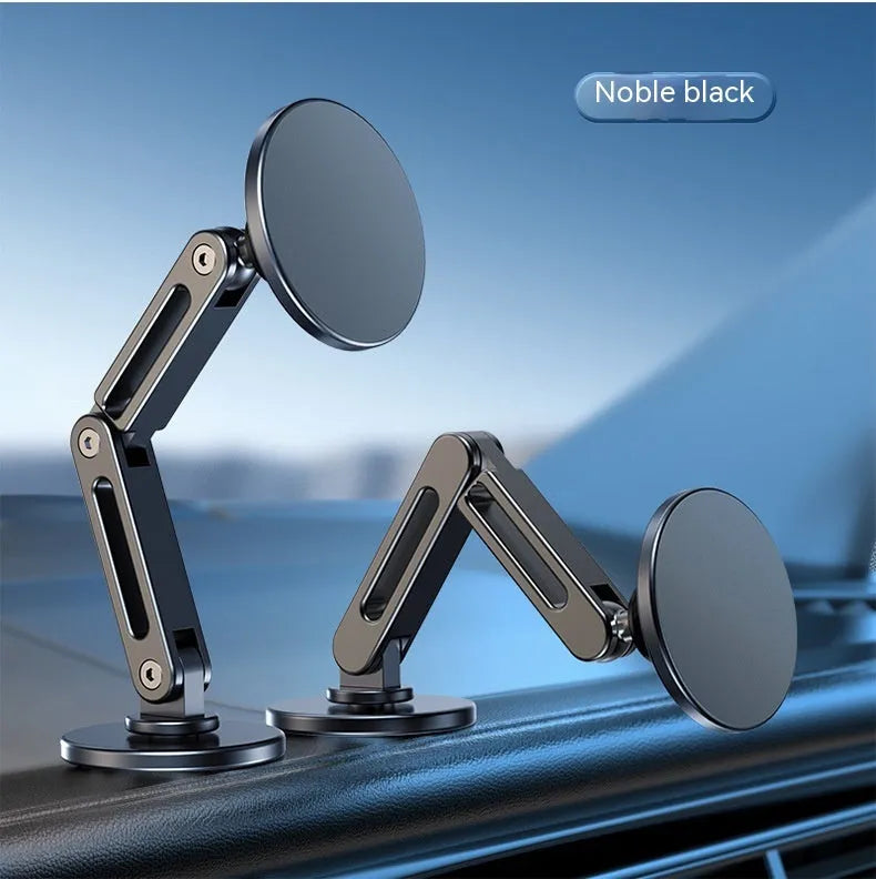 Aluminium alloy magnetic car phone holder with 360-degree rotation in Noble Black