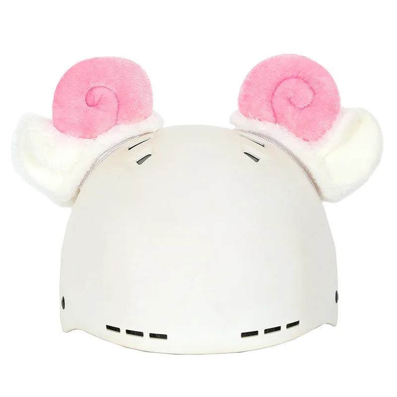 Soft plush cartoon character cover on an M-size bicycle helmet