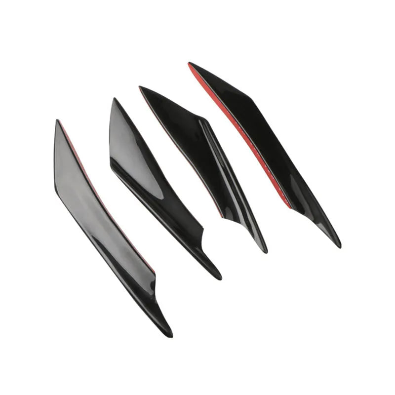 Carbon fibre pattern bumper blade spoiler for car front bumper mounting