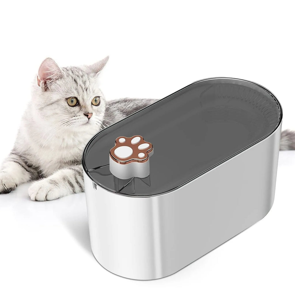 3L capacity pet water fountain with LED light indicator and triple filtration system
