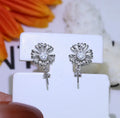 S925 sterling silver baroque floral earring ring holder in silver or gold finish for jewellery organisation