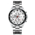 Men's waterproof business calendar quartz watch in multiple colour combinations with 10mm thickness