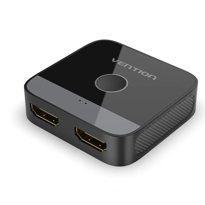 Black and grey HDMI to VGA converter cable with alloy head for computer audio and video conversion.