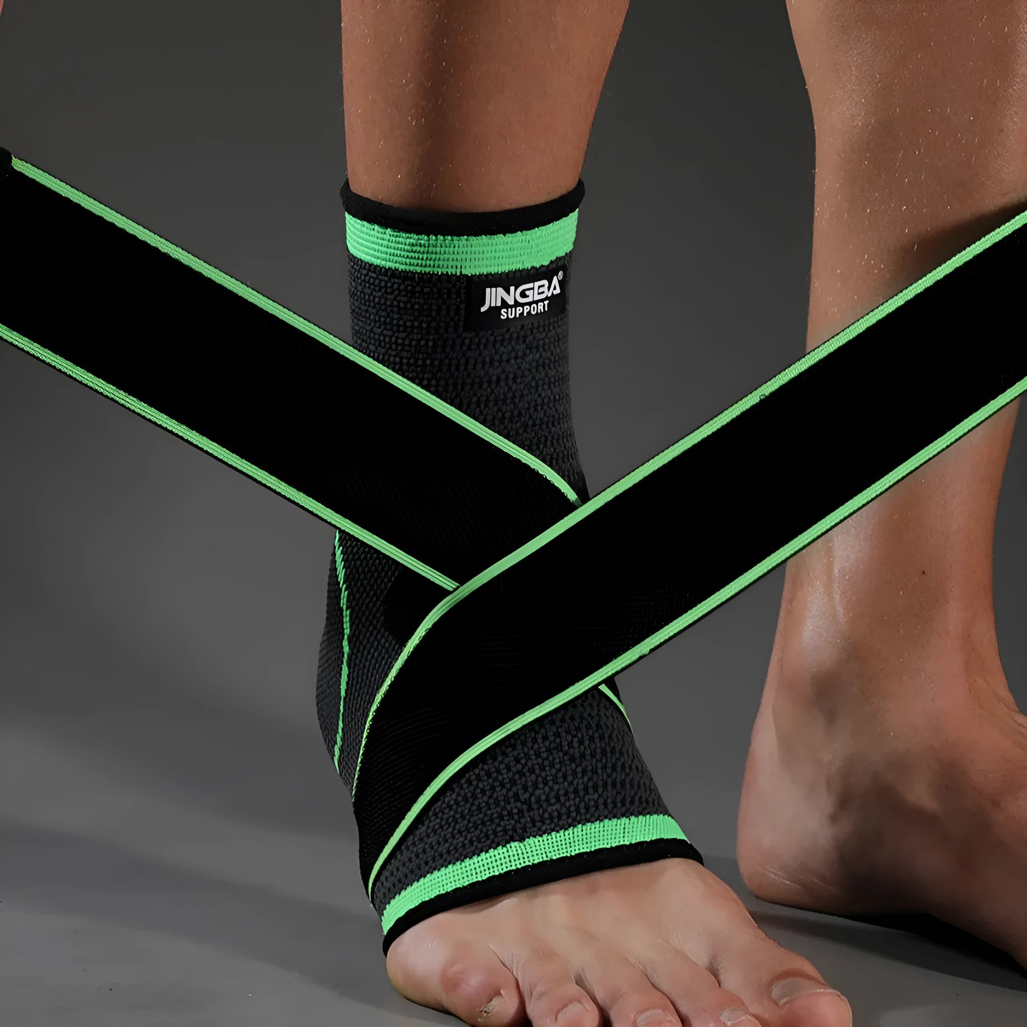 Sports ankle support in black, green, or orange for basketball, running, and mountaineering