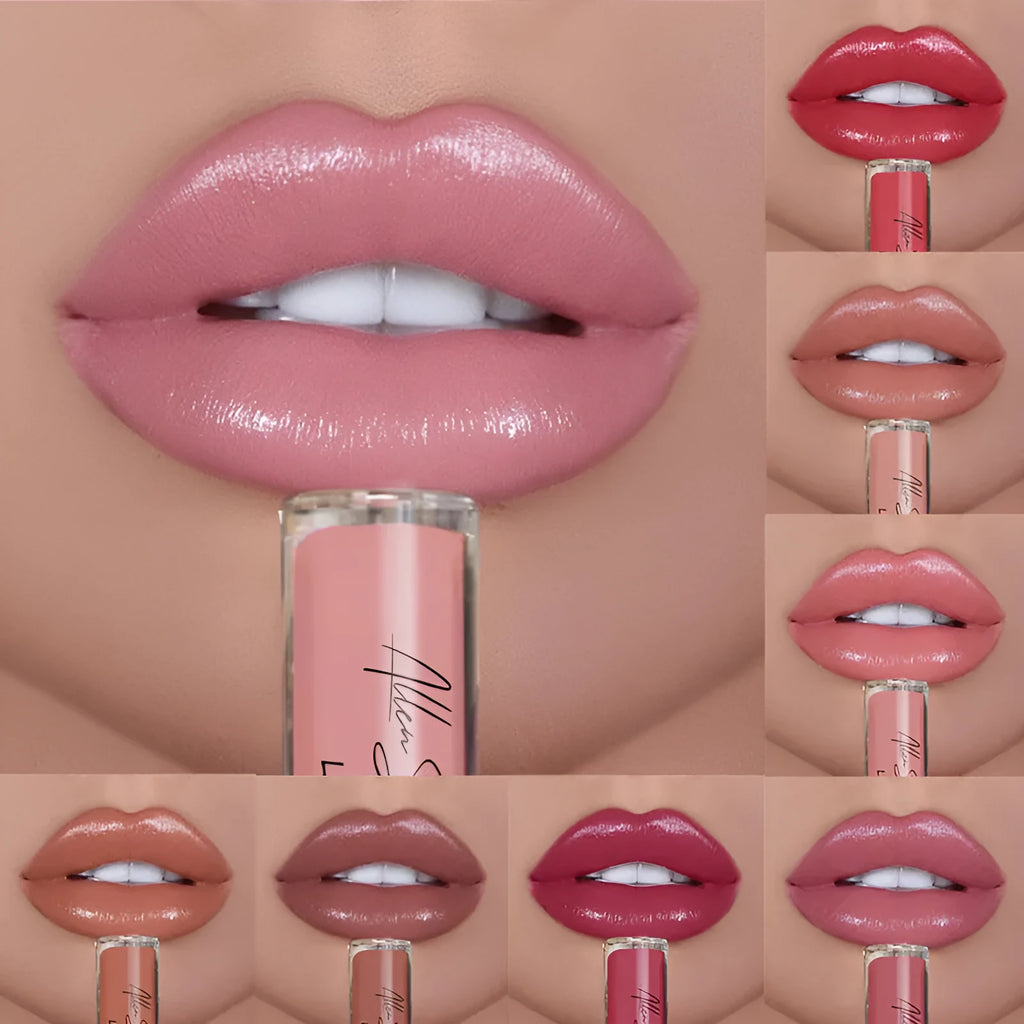 Silky cream texture lip gloss in tube with mineral-based formulation
