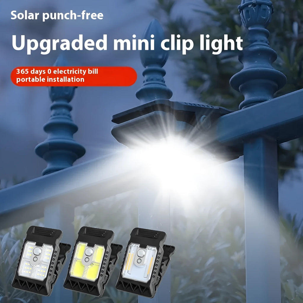 Intelligent human body induction clip lamp with ABS housing and LED COB light